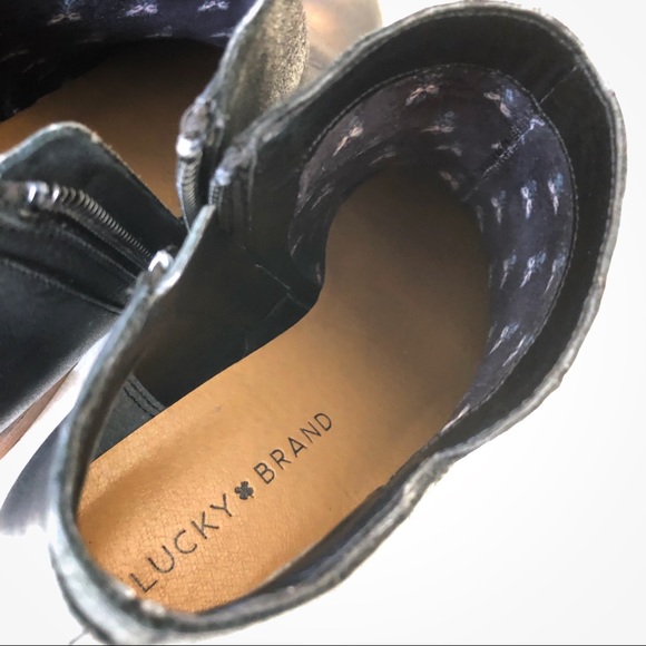 Lucky Brand Black Leather Ankle boots/ booties. Size 7.5 - Picture 6 of 6
